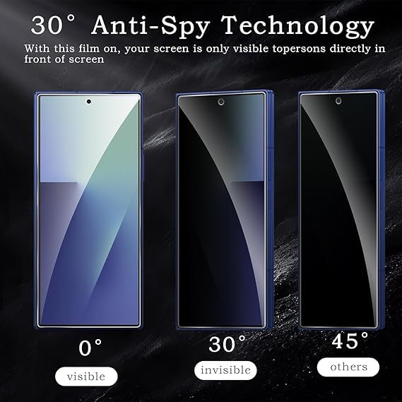 Image of [ 2+2 Pack Privacy Screen Protecor for Samsung Galaxy Z Fold 7 Anti-Spy Shatterproof Tempered Glass with Camera Lens Tempered Glass 9H Hardness Bubble Free Anti-Glare Case Friendly