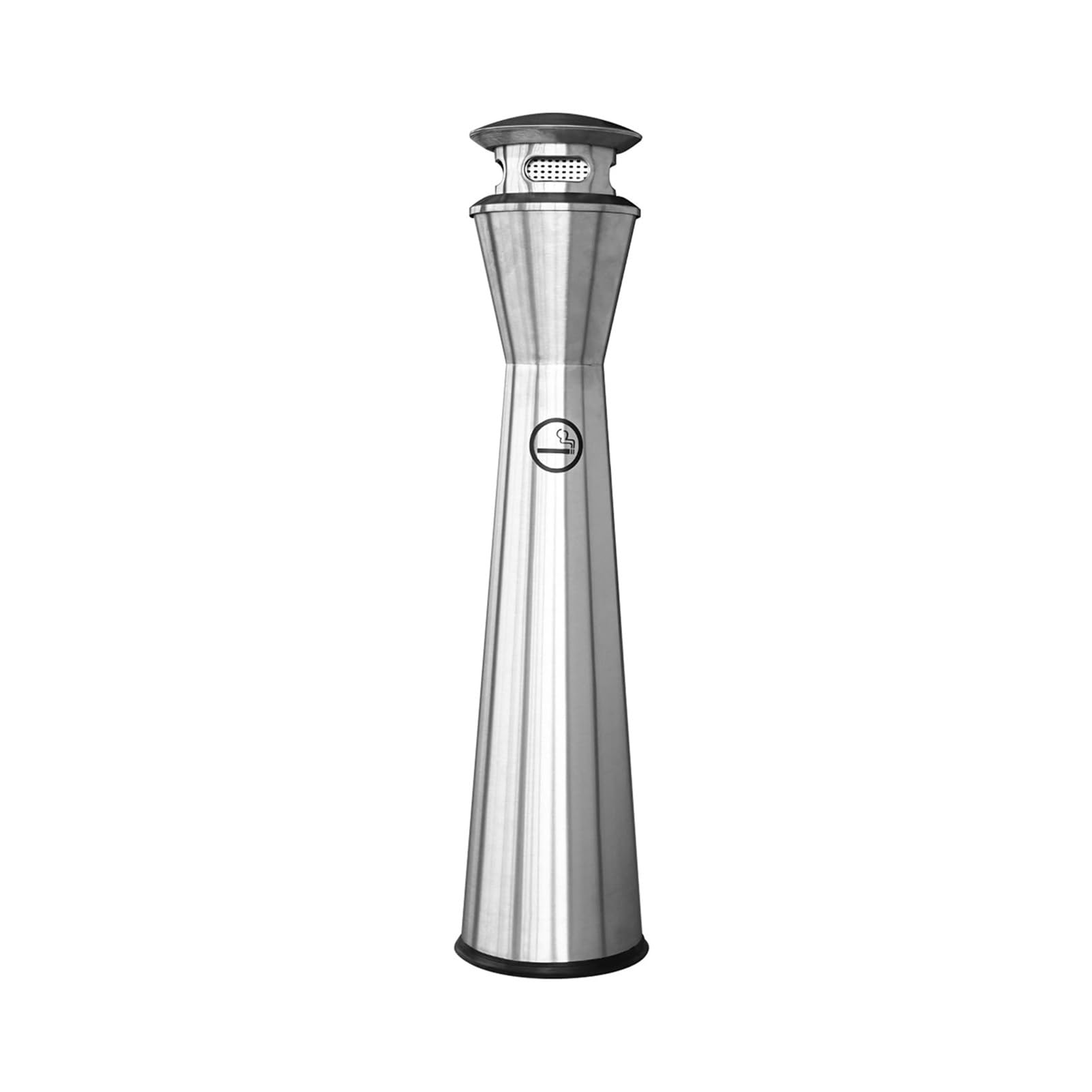 Freestanding Cigarette Butt Collector With Removable Inner Bin, Outdoor Metal Ashtray For Patios, Gardens, Hotels(Silver)