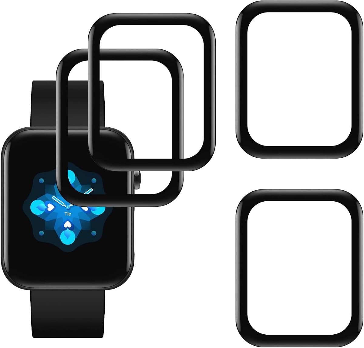 4 Pack Screen Protector for Ticwatch GTH Pro/GTH, HD Clear, Anti Scratch, Anti Fingerprint