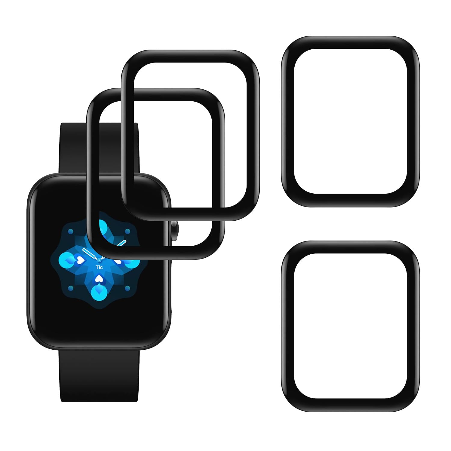 [4 Pack] Screen Protector for Ticwatch GTH Pro/GTH Smartwatch,HD Clear, Anti Scratch, Anti Fingerprint,Compatible with Ticwatch GTH Pro/GTH