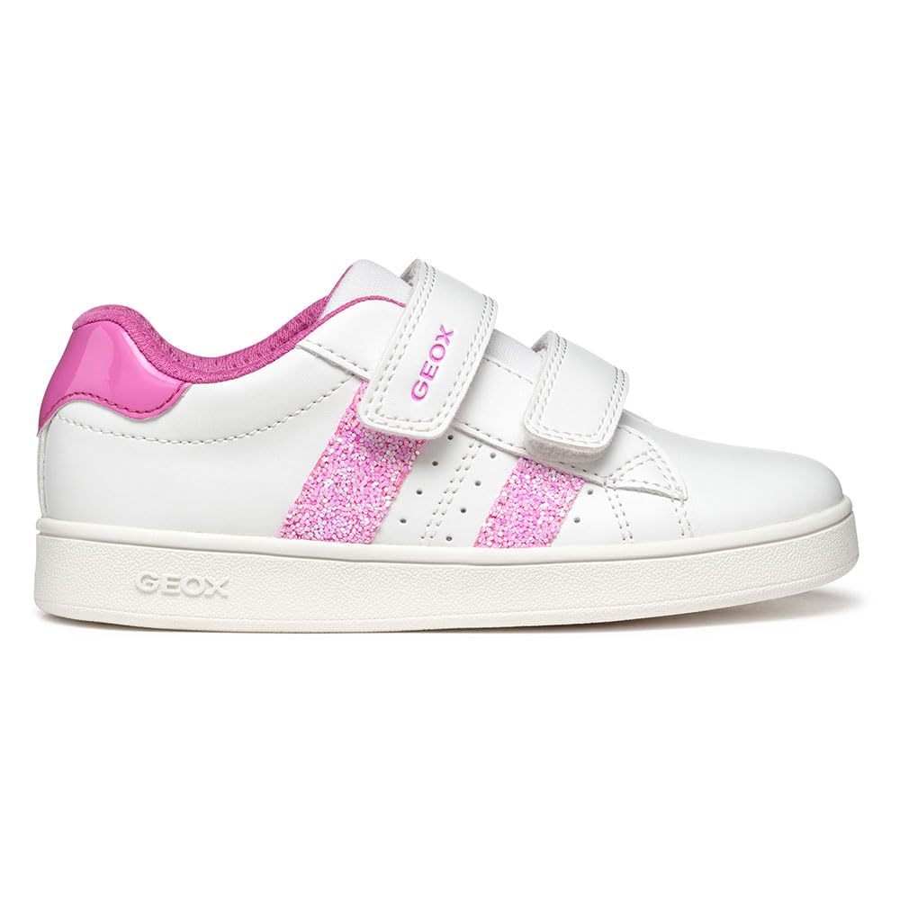 Geox - J ECLYPER Girl A, Zapatillas Niñas, White/Fuchsia,