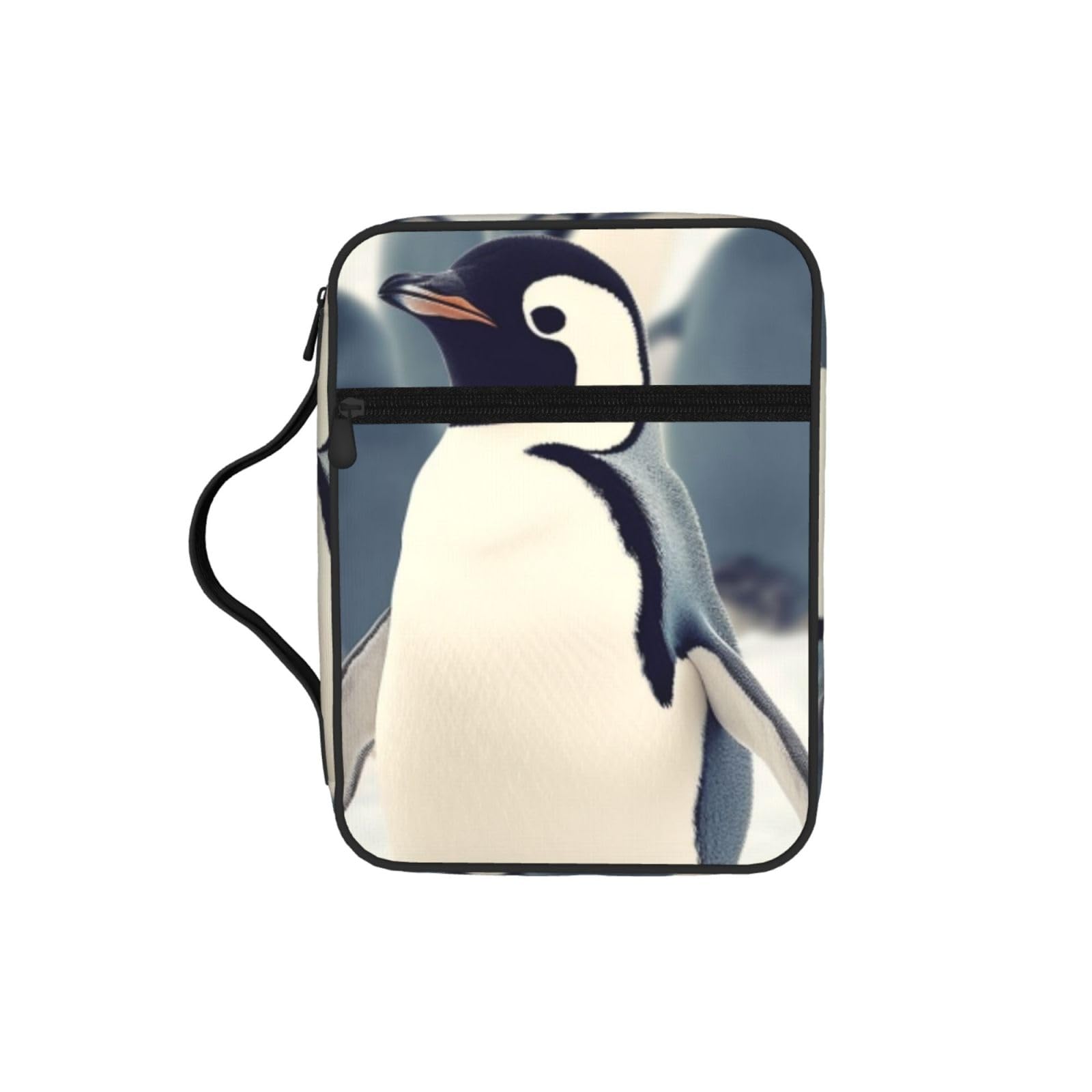 Cute Penguin Animal Pattern Bible Cover Case Waterproof Bible Bag With Handle Organizer Storage Book Cover For Bible Study