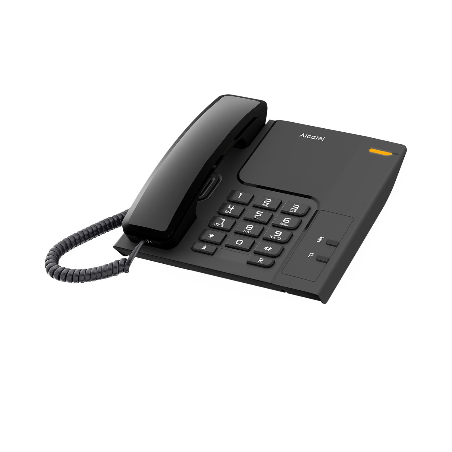 ALCATEL T26 - Schnurgebundenes Festnetztelefon - Visuelle Anrufanzeige - Wahlwiederholungstaste - Stummtaste - 3-stufige Lautstärkeregelung - Wandmontage möglich - Schwarz