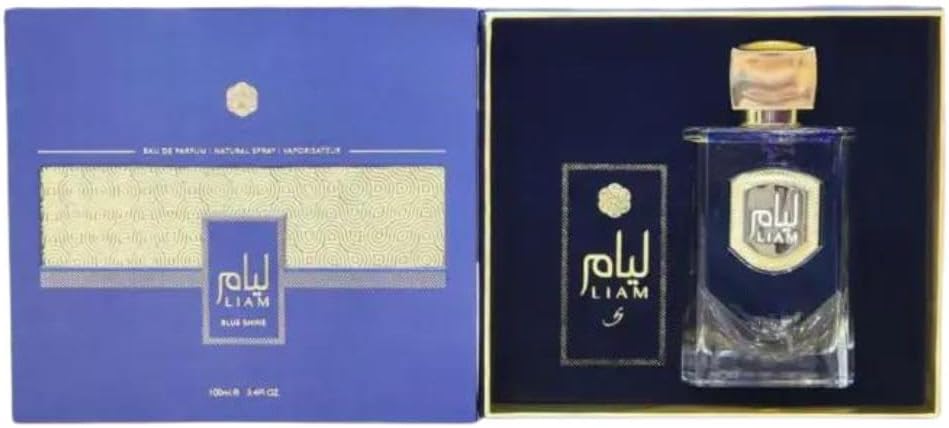 Liam Blue Shine With Mini Free EDP Perfume - Aromatic, Marin,e Fresh Spicy Scent - Luxury Unisex Arabian UAE Fragrance - Eau De Parfum 100ml