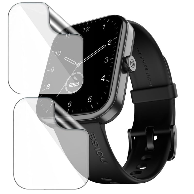Image of 2-Pack | Screen Protector Guard for Noise Pulse 2 Max | 1.85 inch | Smartwatch - Flexible & Ultrathin TPU Film, 9H Scratch Resistant, Bubble Free - Not Tempered Glass
