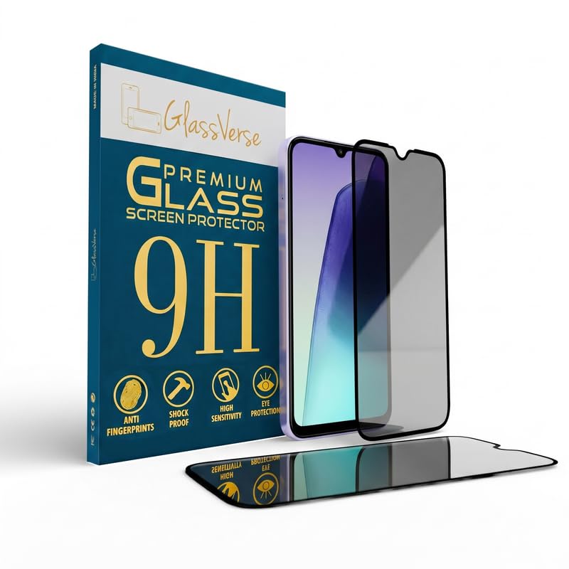 Image of GlassVerse Privacy Tempered Glass for Redmi 14C 5G | Anti Spy Screen Protector, 9H Hardness, Edge to Edge, Case Friendly, Hassle-less Installation Kit Included. (Pack of 2)