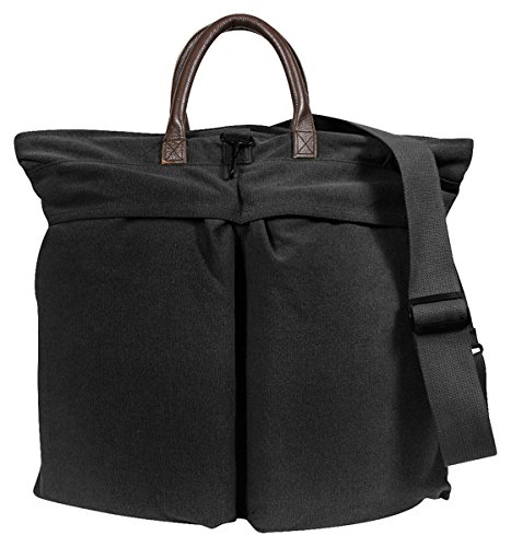 Sac de Casque Vintage en Toile Idéal pour Moto, Vélo et Voyage Urbain Noir