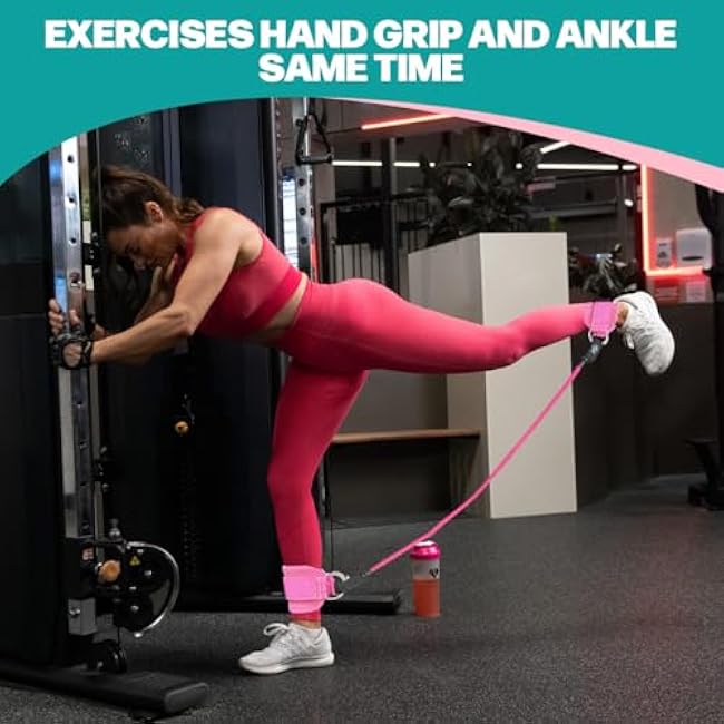 Multi-Functional Pilates Bar Kit with Resistance Bands, Ankle Bands for Leg Butt Training, Adjustable 3-Section for Full Body Workouts, Pilates Workout Equipment for Legs, Hip, Waist, Arm