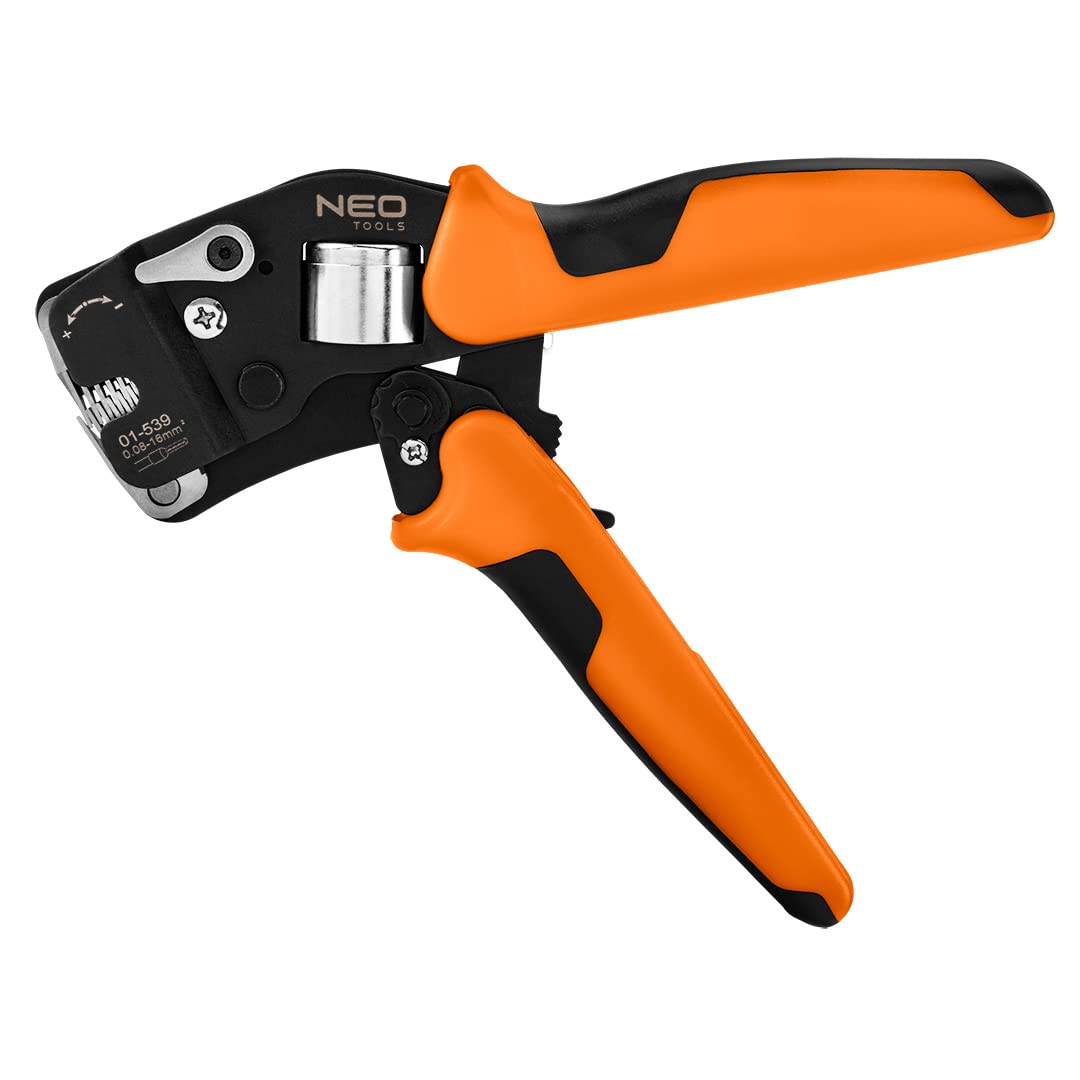 NEO TOOLS Szczypce do zaciskania końcówek tulejkowych - Długość 230 mm - Szczypce zaciskowe samonastawne - Praska - Z wysokiej jakości stali CrV - Zaciskarka do kabli