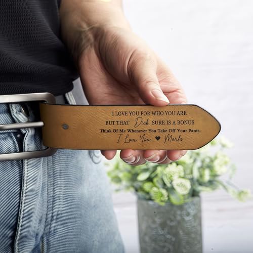 Personalized Gift for Men - unique engraved gift for him,Custom Engraved Text Genuine Leather Belt for Father's Day,Personalized Mens Leather Belt for Dad4