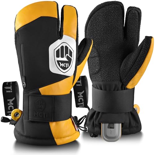 MCTi 3-Finger Snowboard Gloves with Wrist Guard