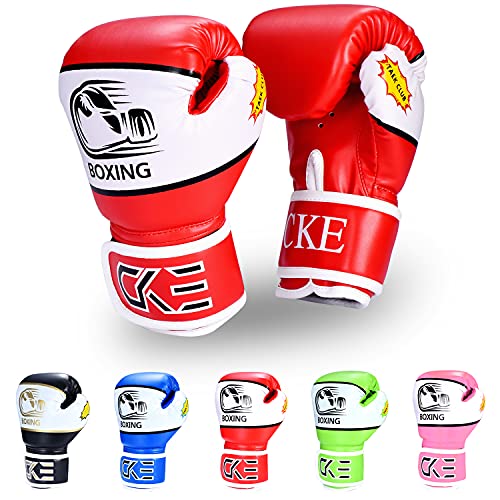 Image of CKE Kids Boxing Gloves for Kids Boys Girls Junior Youth Toddlers Age 5-12 Years Training Boxing Gloves for Punching Bag Kickboxing Muay Thai