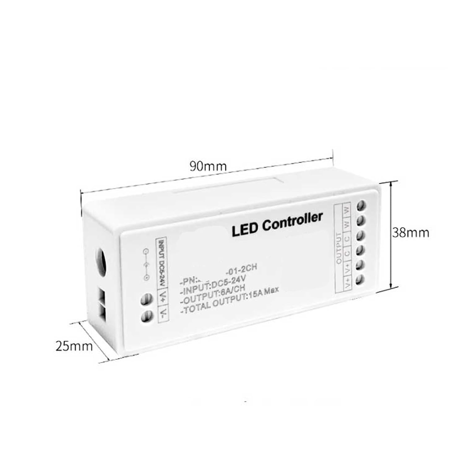 1-5CH Control hub 5V-24V DIM CCT RGB RGBW RGBCCT LED Light Strip Controller(WM-WF009A-1CH)