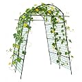 AGTEK 87in Garden Arch Trellis for Climbing Plants, Garden Arches Support Structure, Tall Metal Garden Tunnel Trellises Archway for Climbing Vine, Vegetable, Fruit, Flower, Squash Arbors