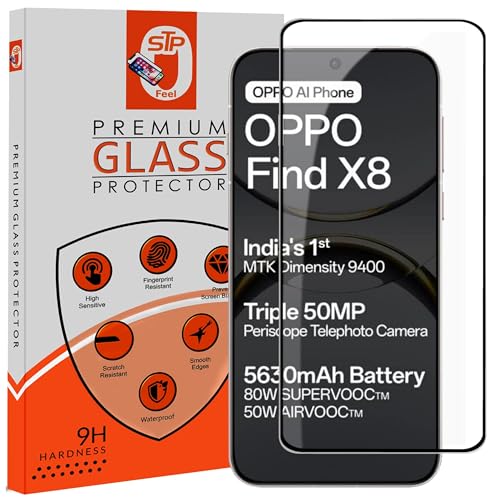 Image of Premium Tempered Glass Screen Protector Compatible For Oppo Find X8 5G (6.59 Inch, Pack of 1) | Edge to Edge Coverage With Easy to installation kit for Smartphone