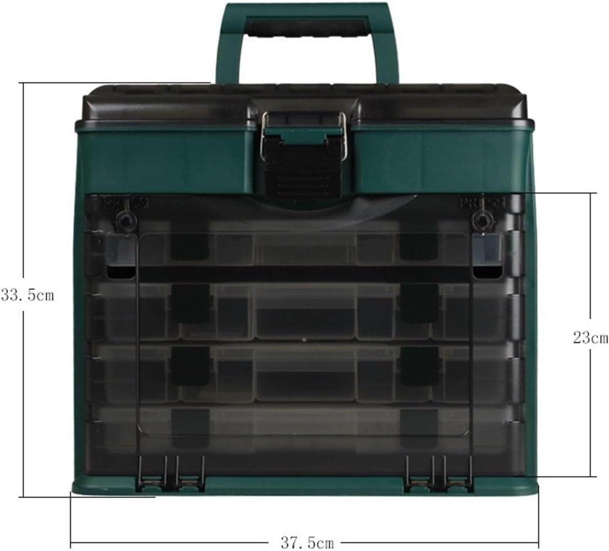 QUQUQ Fishing Storage Box Tackle Box Portable Fishing Storage Side Storage Box Layer Top Storage Compartment Box Fishing Gear Organizer