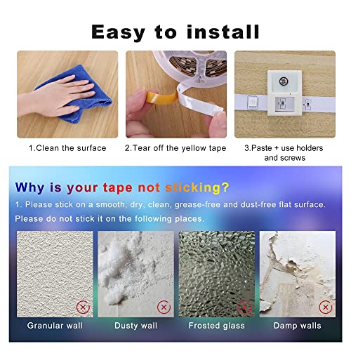 Bandes LED Bluetooth SMD5050 éclairage néon pour décoration pièce - 5