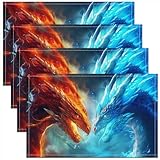 Photo Gallery homemissing set di 4 tovagliette con drago, set di 4 tovagliette con motivo drago di fuoco e safari, colore arancione e blu, decorazione da tavolo, 45 x 30 cm Photo Gallery homemissing set di 4 tovagliette con drago, set di 4 tovagliette con motivo drago di fuoco e safari, colore arancione e blu, decorazione da tavolo, 45 x 30 cm