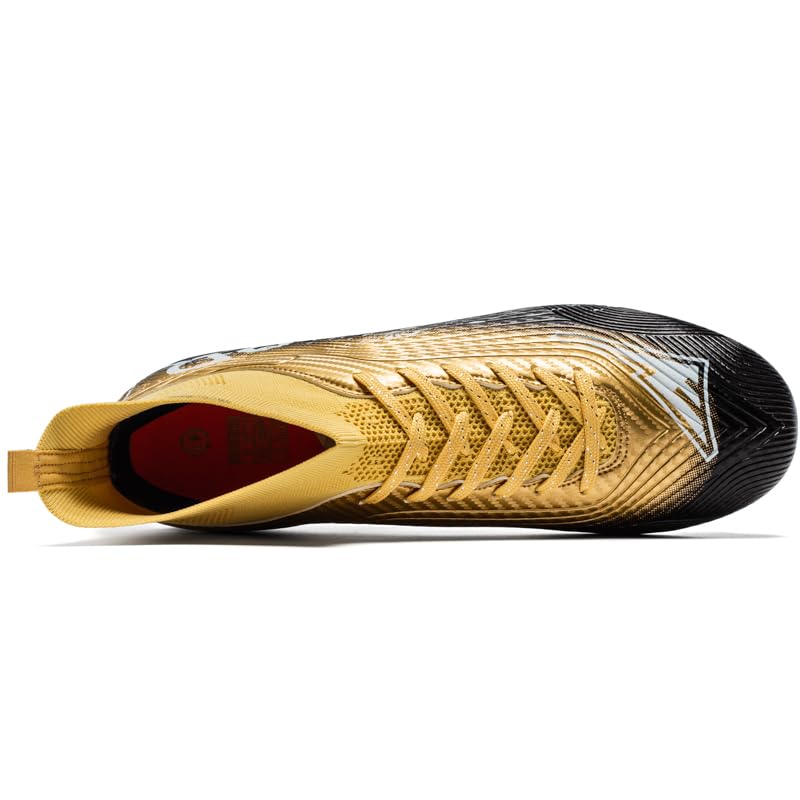 Soccer Cleats, High Top Athletic Shoes, Professional Training Spikes, Pink, Non-Slip Rubber Sole4