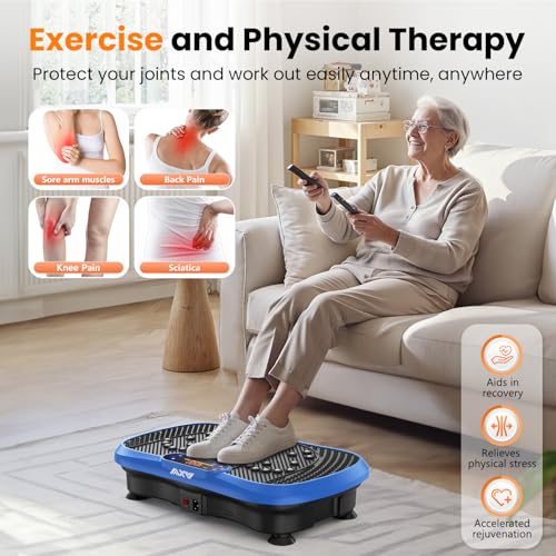 Image of AXV Vibration Plate Fitness Platform Exercise Machine Vibrating Shaking Full Body Shaker Workout Vibrate Stand Shake Board Sport for Weight Loss Fat Burner for Gym Home Office