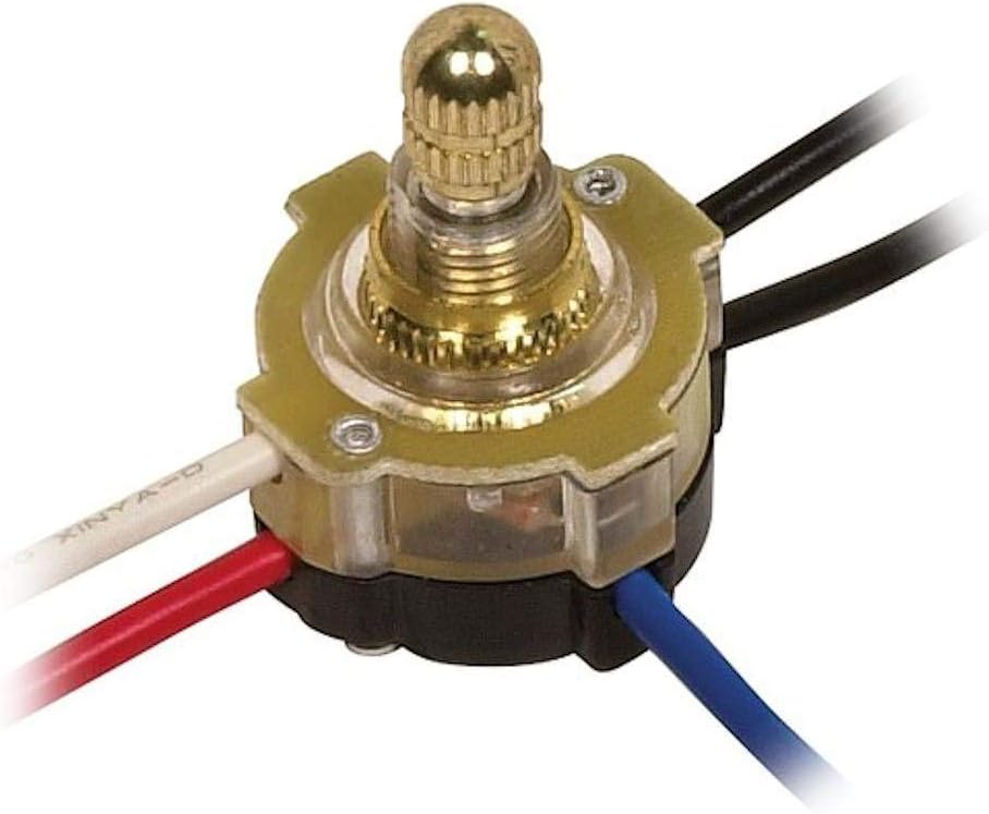Satco 801361 3Way Lighted Rotary Switch, Color Novelty Lamps
