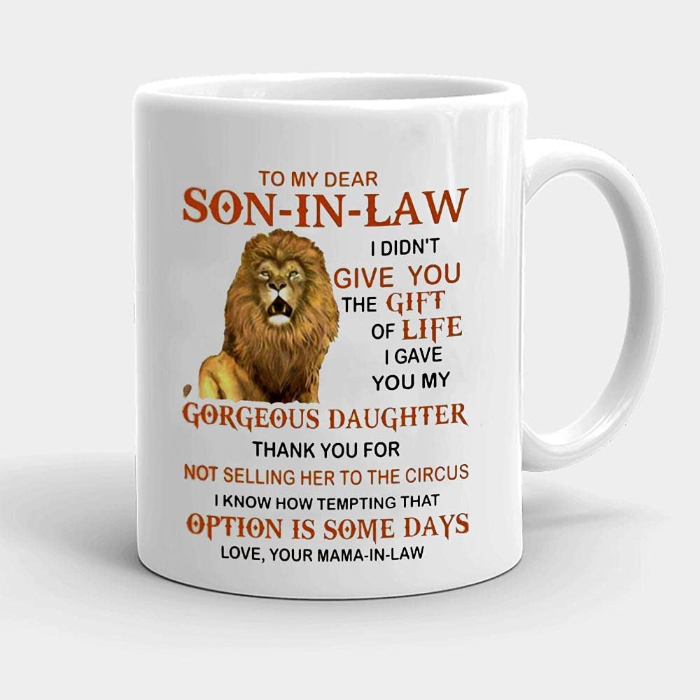 GADGETSTALK Best Son-in-Law Mug - Son in law Coffee Mugs - Funny Son-In-Law Gift - Unique Family Gag Gift - Birthday Christmas Novelty Present Ideas Cup Ceramic 11oz