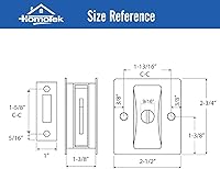 Vista 2 de HOMOTEK Paquete de 4 Herrajes para Cerradura de Puerta de Bolsillo de Privacidad con Tirador de Bolsillo y Herrajes para Puerta Bi-Fold - Reemplaza