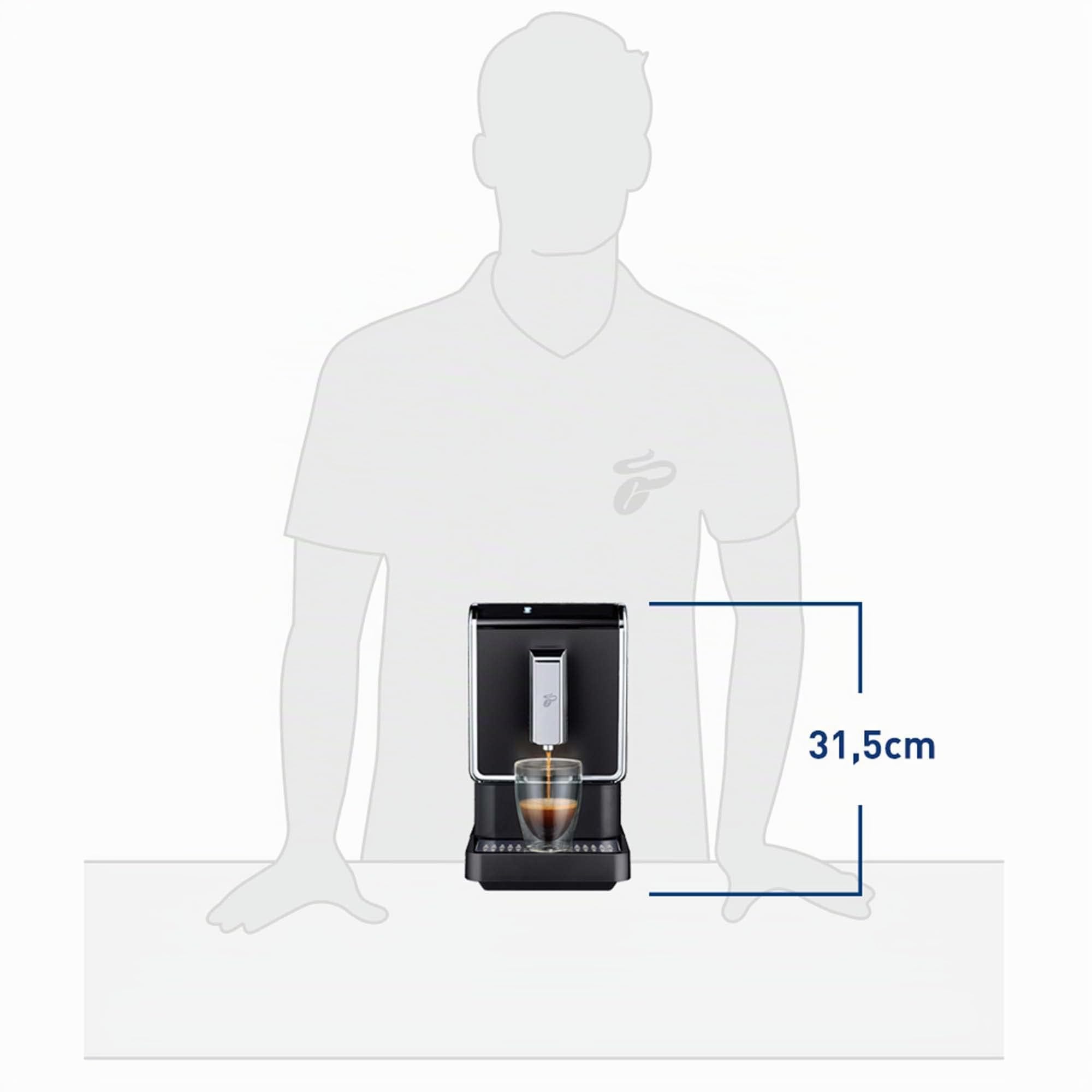Tchibo Kaffeevollautomat Esperto Latte mit Milchaufschäumfunktion für Caffè Crema, Espresso und Milchspezialitäten, Anthrazit - INKLUSIVE Kaffeeprobierset GRATIS