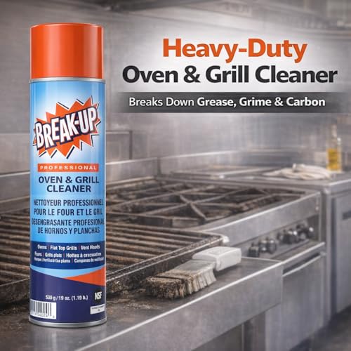 Image of Diversey Break-Up Oven & Grill Cleaner, Aerosol Spray, 19 oz, 6 Pack | Heavy Duty Degreasing, Baked On Grease Removal, Ovens and Grills, Vent Hoods and Flat Tops