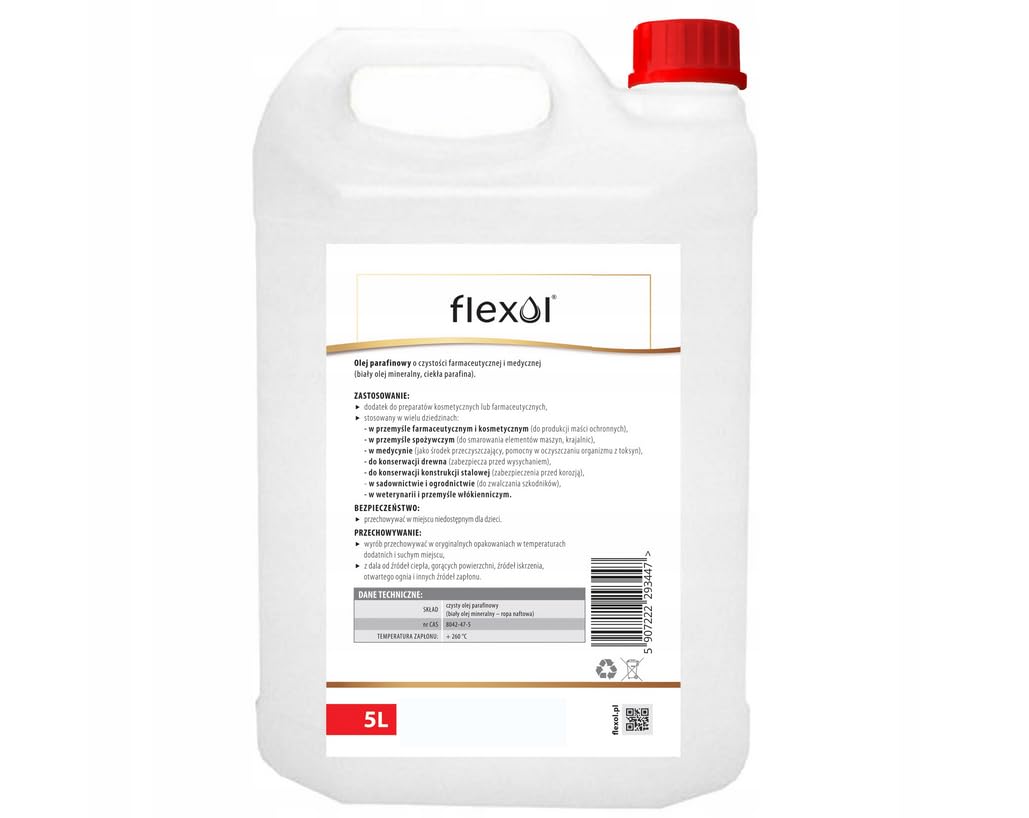 Olej parafinowy 100% CZYSTOŚĆ 5 L Flexol