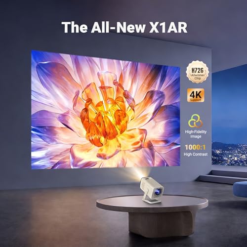 Mini Projector,Smart Projector WiFi 6 and Bluetooth,Projector Movie Home Theater,Auto Keystone,Video Projectors,Compatible with TV Stick,HDMI,USB,Laptop,iPhone,Android Smartphone - Image 3