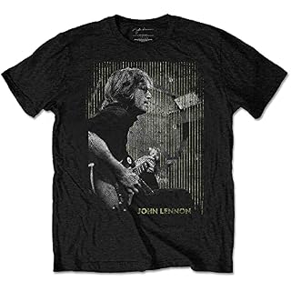 John Lennon Gibson Officiel T-Shirt Hommes Unisexe - Les Beatles, Paul McCartney, John Lennon, RIngo Starr, George Harrison