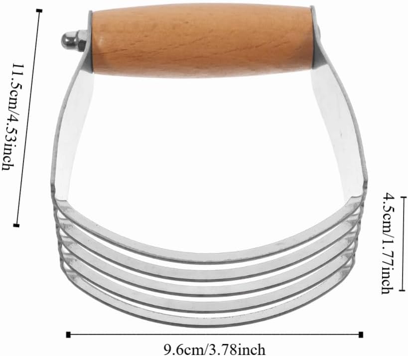 Leadigol Stainless Steel Dough Blender, Handle Butter Churner,Multifunctional Flour Cutter,Curved Design Dough Mixer for Baking Tool(Stainless Steel)