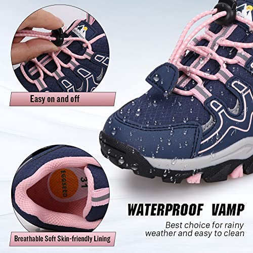 UOVO Girls Boys Hiking Shoes Boys Girls Waterproof Sneakers Kids Running Tennis Outdoor Shoes Non-Slip Lightweight3