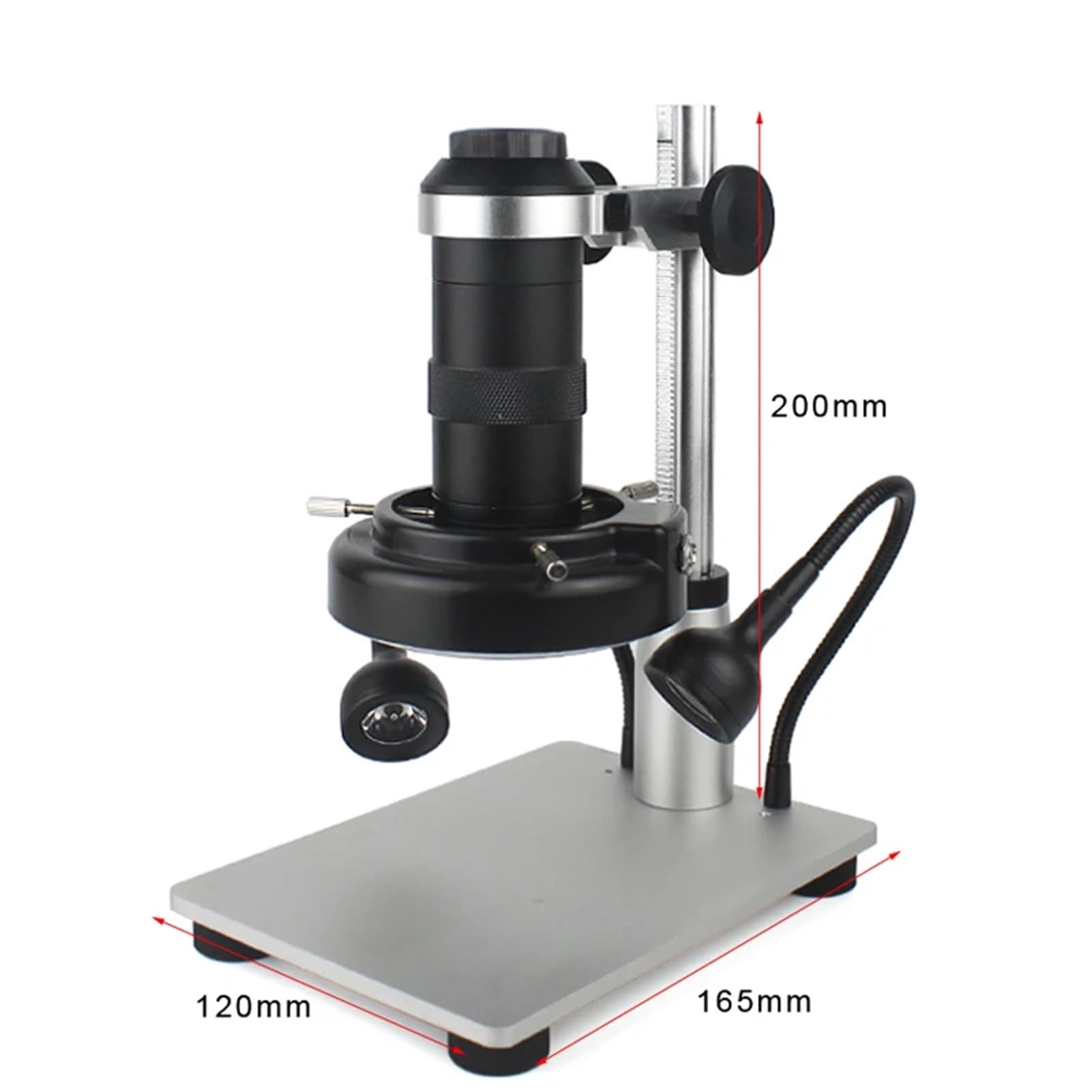 Microscopio Elettronico Digitale 1080P Z Obiettivo 130X E Lampada Circolare A Led Do Riparazione Di Telefoni - Uscita Vga E Hdmi