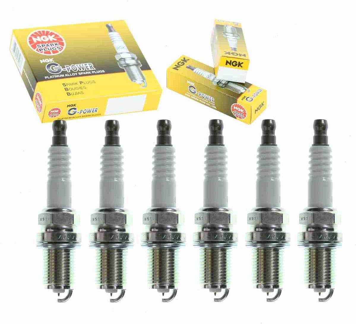 6 pc NGK G-Power Spark Plugs compatible with Acura RL 3.5L V6 1996-2004