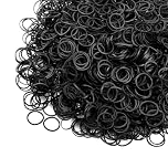 Black Elastic Hair Bands,500pcs Small Hair Rubber Bands with Box,Mini Elastic Hair Bands for Kids Hair Braids Ponytail Hair, Wedding Hairstyle etc.
