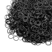 500 Stück Rubber Bands Haar Bommeln,Schwarze Haargummis Mini-Haargummis Gummibänder klein,Gummi Haarbänder Für Kinderfrisuren, Zöpfe und Hochzeitsfrisuren.(Schwarz 500 Stück)