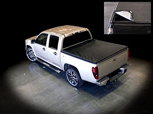 Vxmotor For 2005-2013 Nissan Frontier (Crew Cab), 5' Short Bed Vinyl Tonneau Cover (Hidden Snap Soft Roll-Up) #TOP17