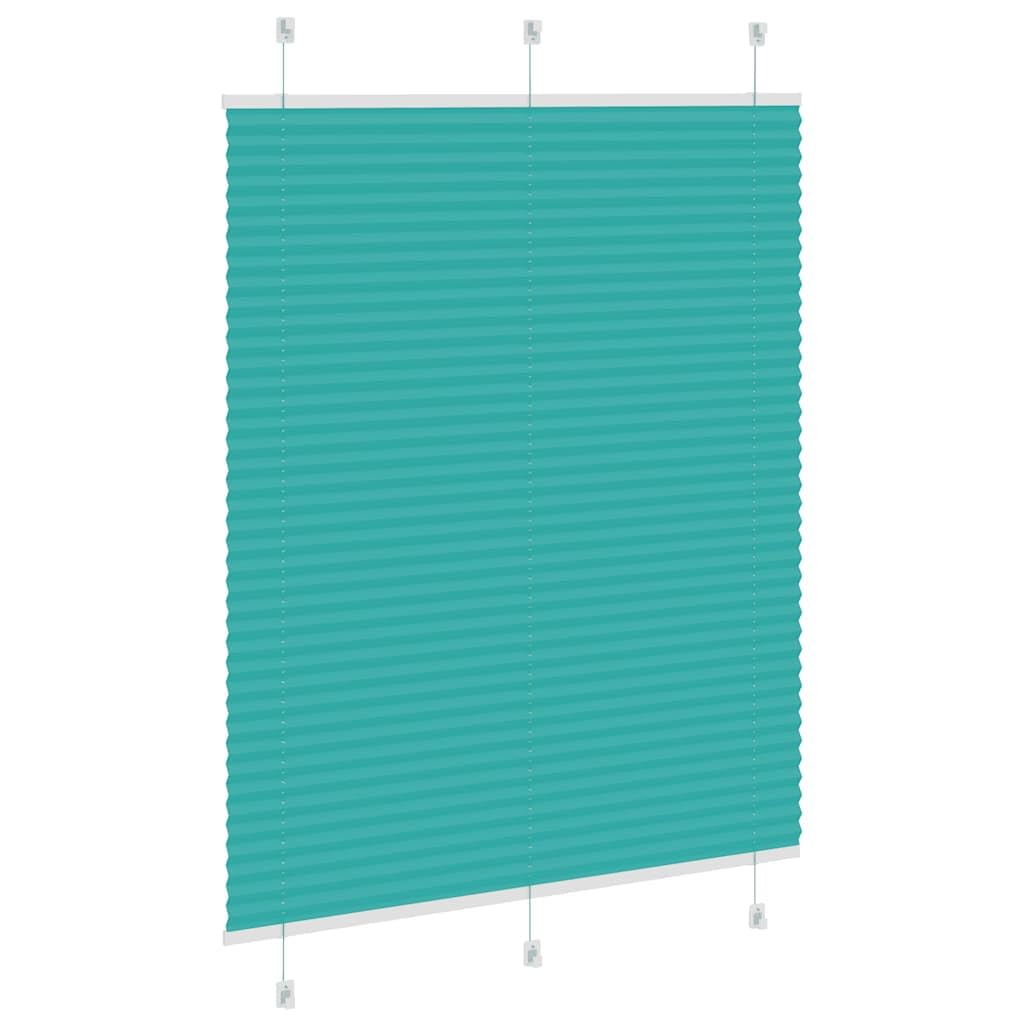 Tenda plissettata antracite, 40 x 100 cm, larghezza tessuto 39 cm, in poliestere, per finestre con protezione solare e sguardi indiscreti, 4 larghezze pieghe, poliestere 40 x 100 cm, antracite