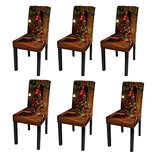 Housse de siège noir motif pin pour décorer votre table de Noël - 2