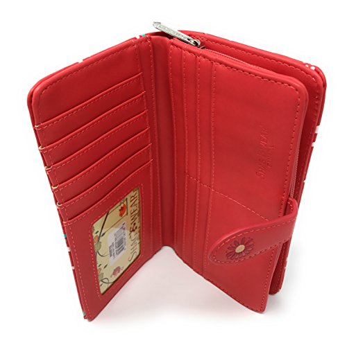 Shag Wear Llama Large Animal Wallet for Womenand Teen Girls Faux Vegan Leather 7" Salmon4