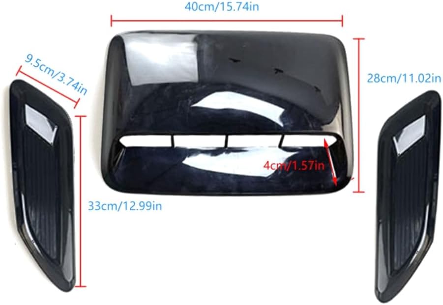 Car Air Flow Intake Hood Scoop Vent Bonnet Decor Cover Center Side Air Outlet Hood Auto Exterior Replacement Parts Universal B, 500412874A2
