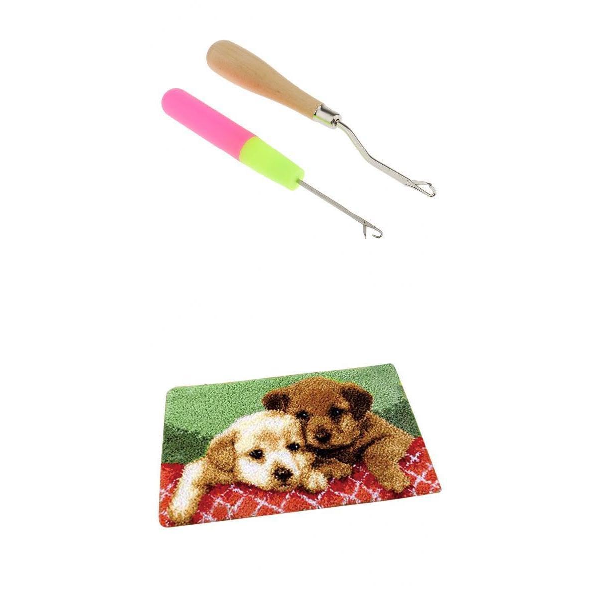 CLUB BOLLYWOOD The Style Sutra Puppy Pattern Latch Hook Rug Rug Kits with Basic Tools DIY Home Ornaments|Crafts | Needlecrafts & Yarn | Rug Making | Latch Hooking-image-39
