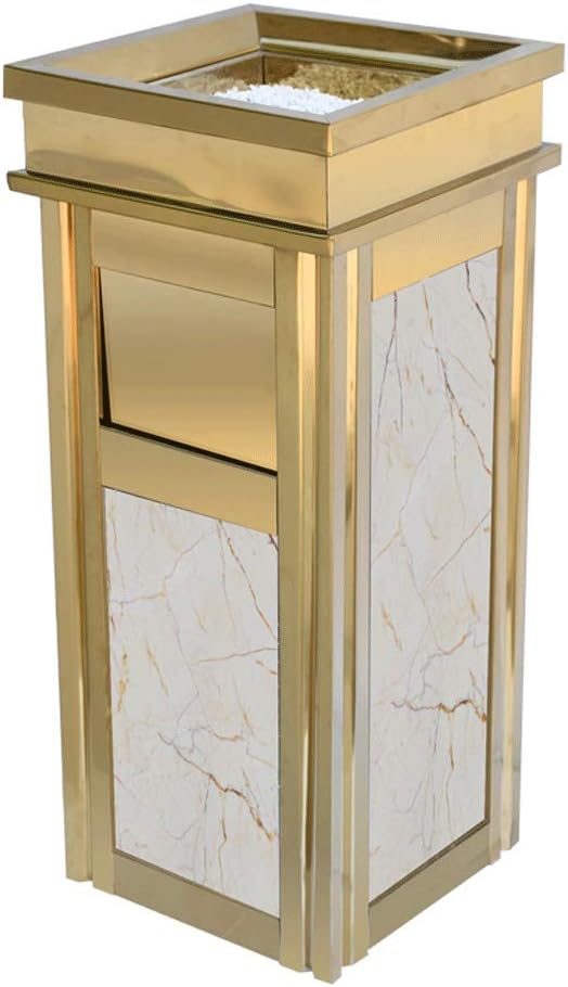 Waste Bins,Rrubbish Bin Outdoor Trash Can Outdoor Waste Bins Outdoor/Indoor Trash Canokiroom Stainless Steel Ash Column Commercial Trash Cans Heavy Trash Can/a/Side Oni