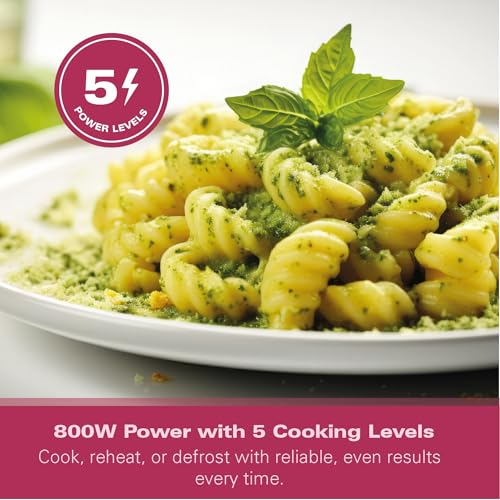 Hamilton Beach Microwave, 20L, Miami, 800W, Manual Dial Controls, Quick Defrost, 35 Min Timer, 5 Cooking Levels, Sand - HBMX20S - 4