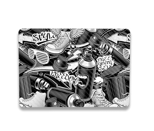 Image of MightySkins Carbon Fiber Skin Compatible With Microsoft Surface Laptop Studio 2 (2023) Full Wrap Kit - Mono Hip Hop | Protective, Durable Textured Carbon Fiber Finish | Easy To Apply | Made in the USA