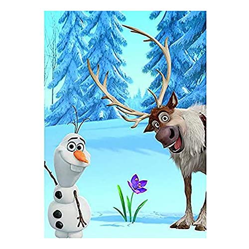 Diamant-Malerei-Set, 5D-Diamant-Gemälde, vollständiger Bohrer, Diamant-Kunstperfekt für Entspannung und Heimdekoration, 30x40cm(Frozen) Cover