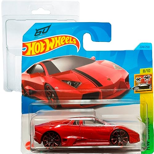 Hot Wheels Lamborghini Reventón HW Exotics 8/10 (224/250) HKH94 Short Card Mattel 2023 + Blister & Card Protector Pack Friki Monkey
