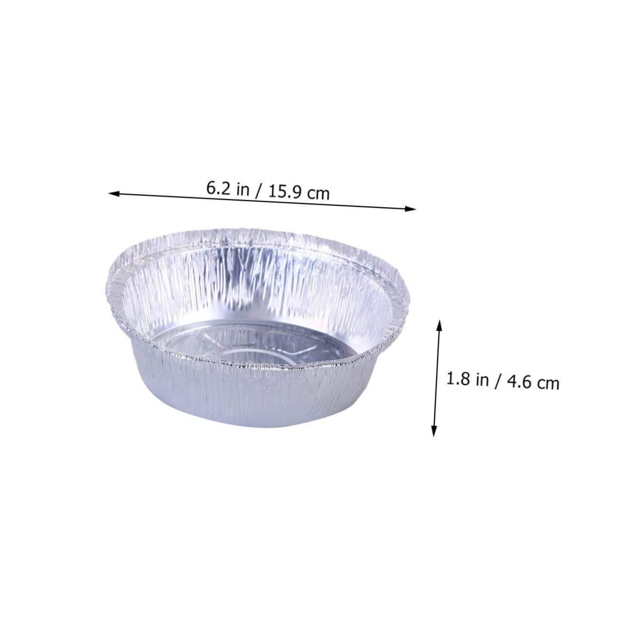 IMIKEYA Set di 4 padelle ad aria mini barbecue contenitori per torte con coperchio contenitori per alimenti e lattine rotonde per cuocere mini friggitrice argento, foglio di alluminio, 20 pezzi x 4